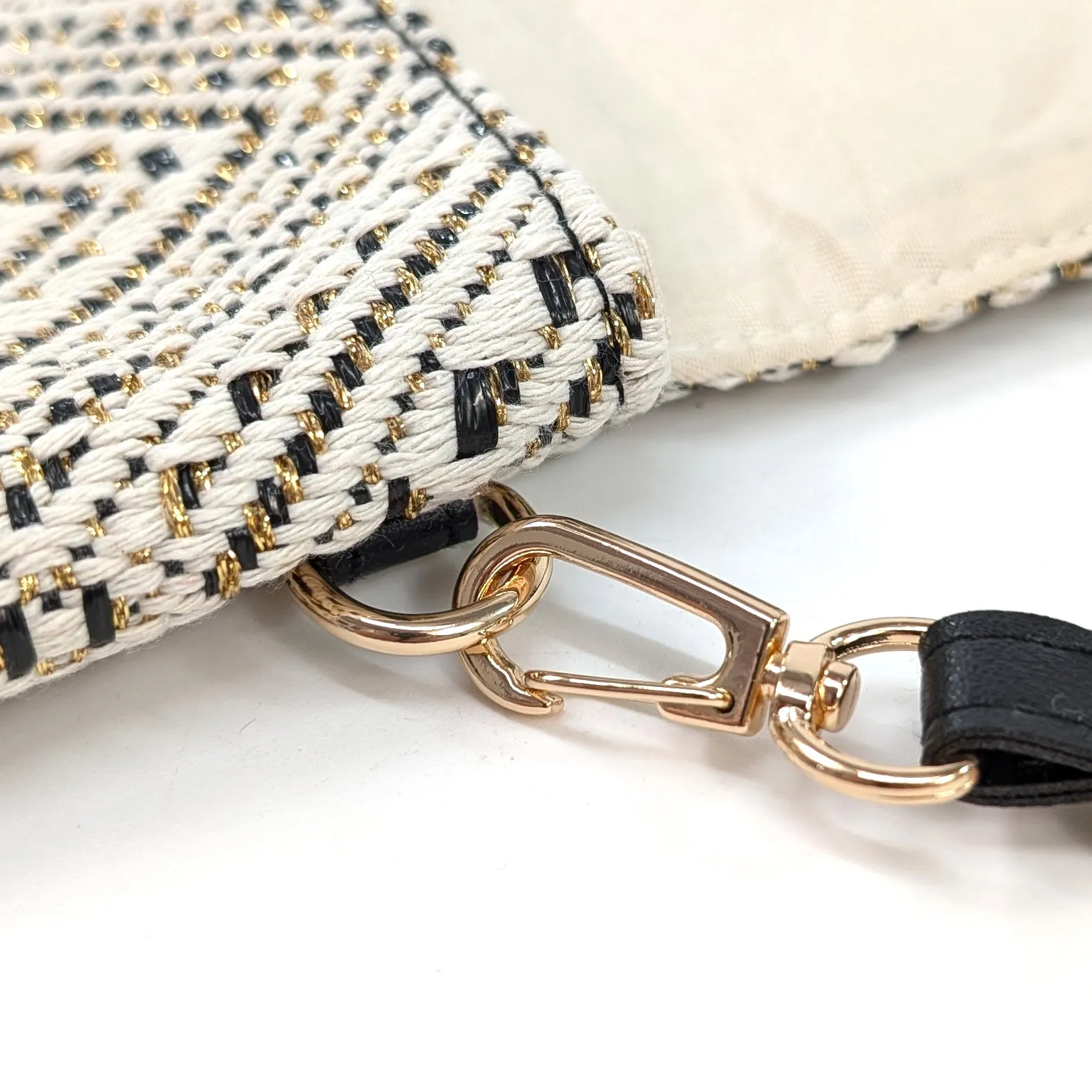 Aztec Buckle Crossbody Bag - Black