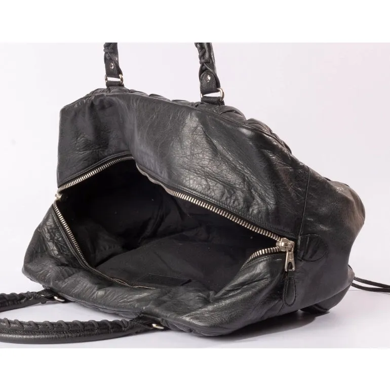 Balenciaga Plombe Quilted Chevre Satchel