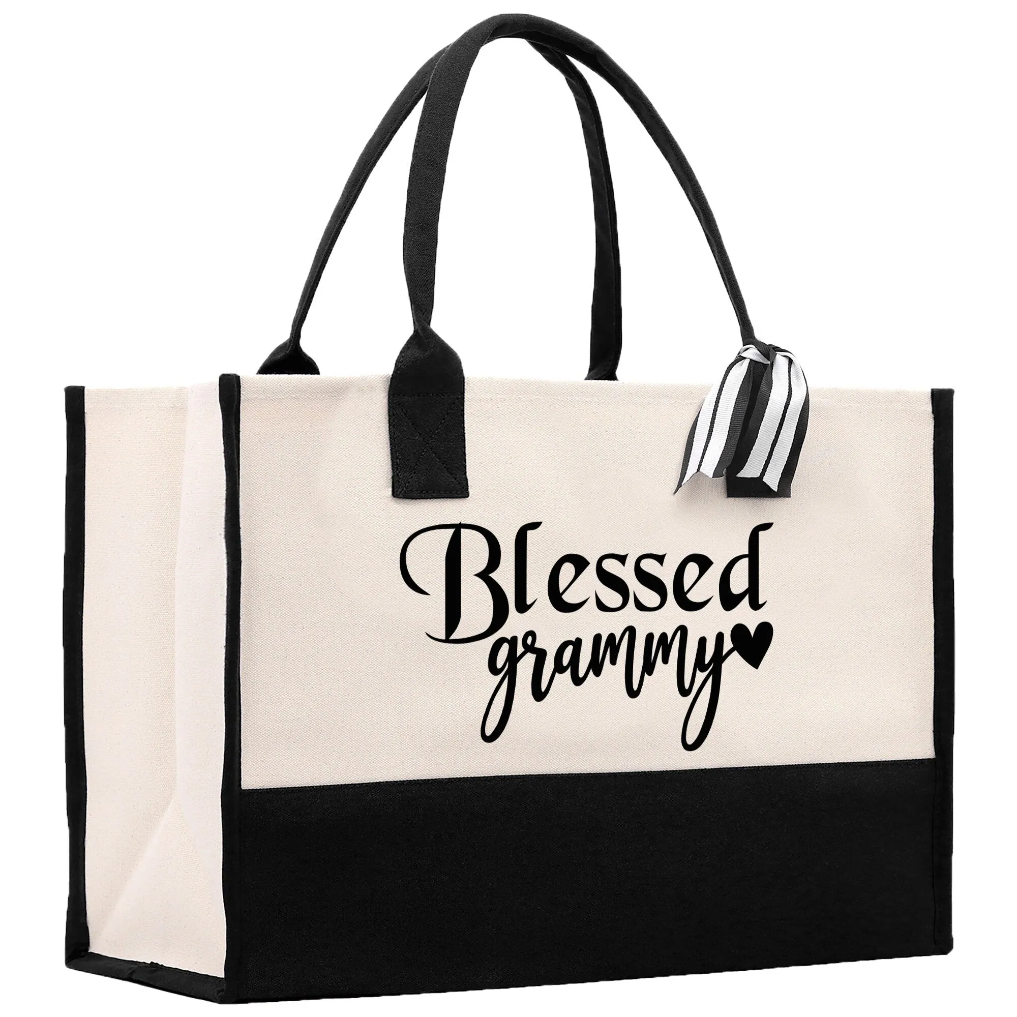 Blessed Grammy Grandma Cotton Canvas Tote Bag Grandma Tote Bag Grandma Nana Bag Grandma Gift Bag Shopping Bag Mothers Day Gift