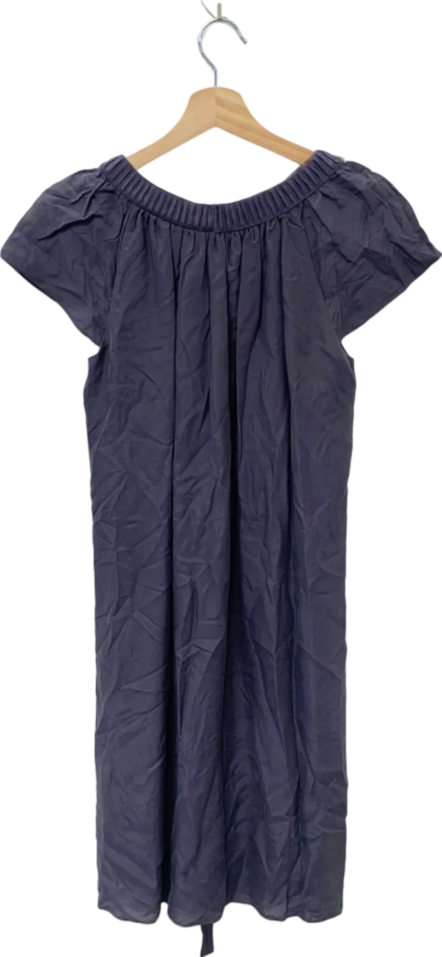 Boden Navy Beaded Silk Dress UK 14