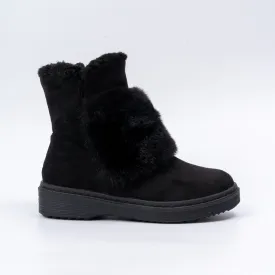 Brazilian Bliss - Black Faux Fur Boots