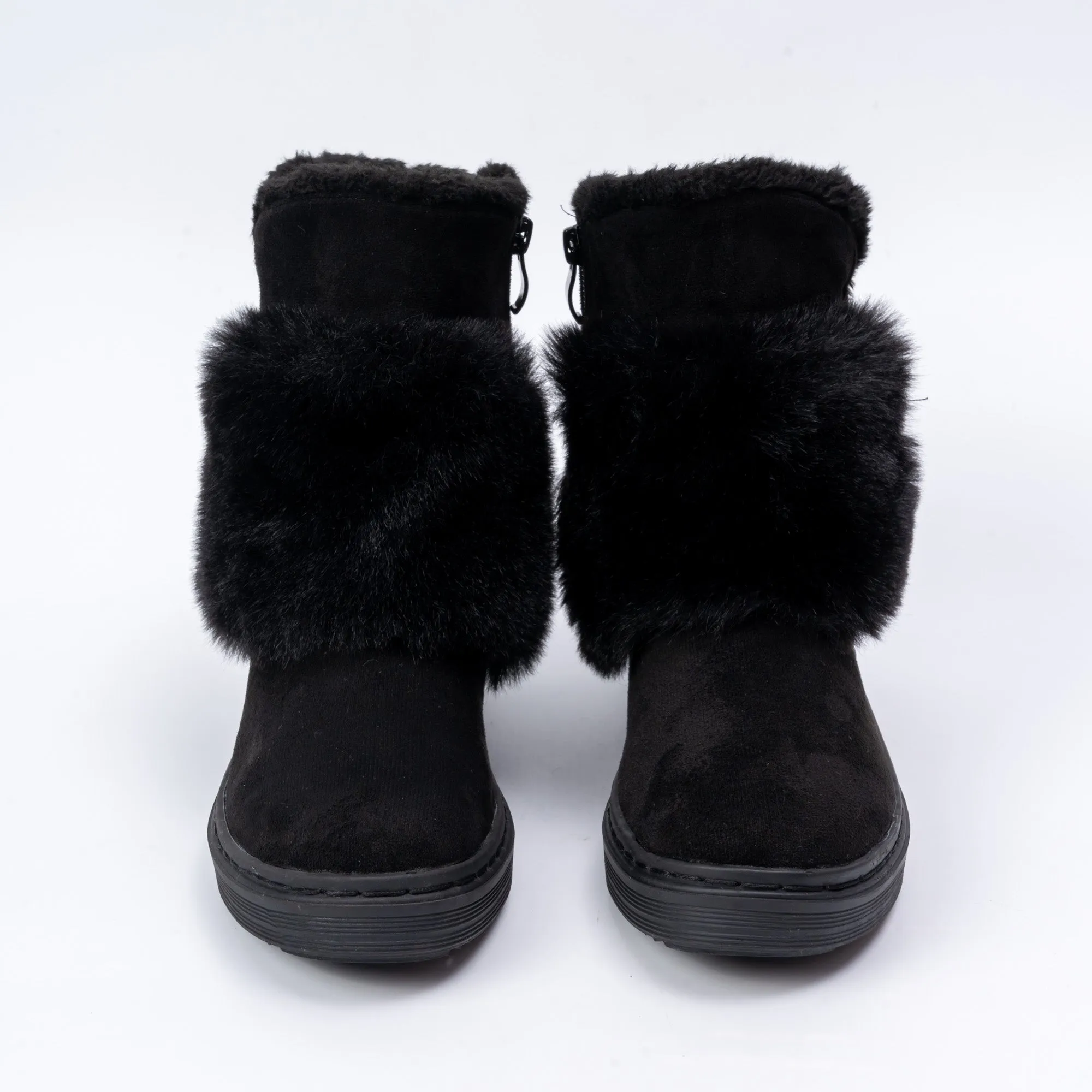 Brazilian Bliss - Black Faux Fur Boots