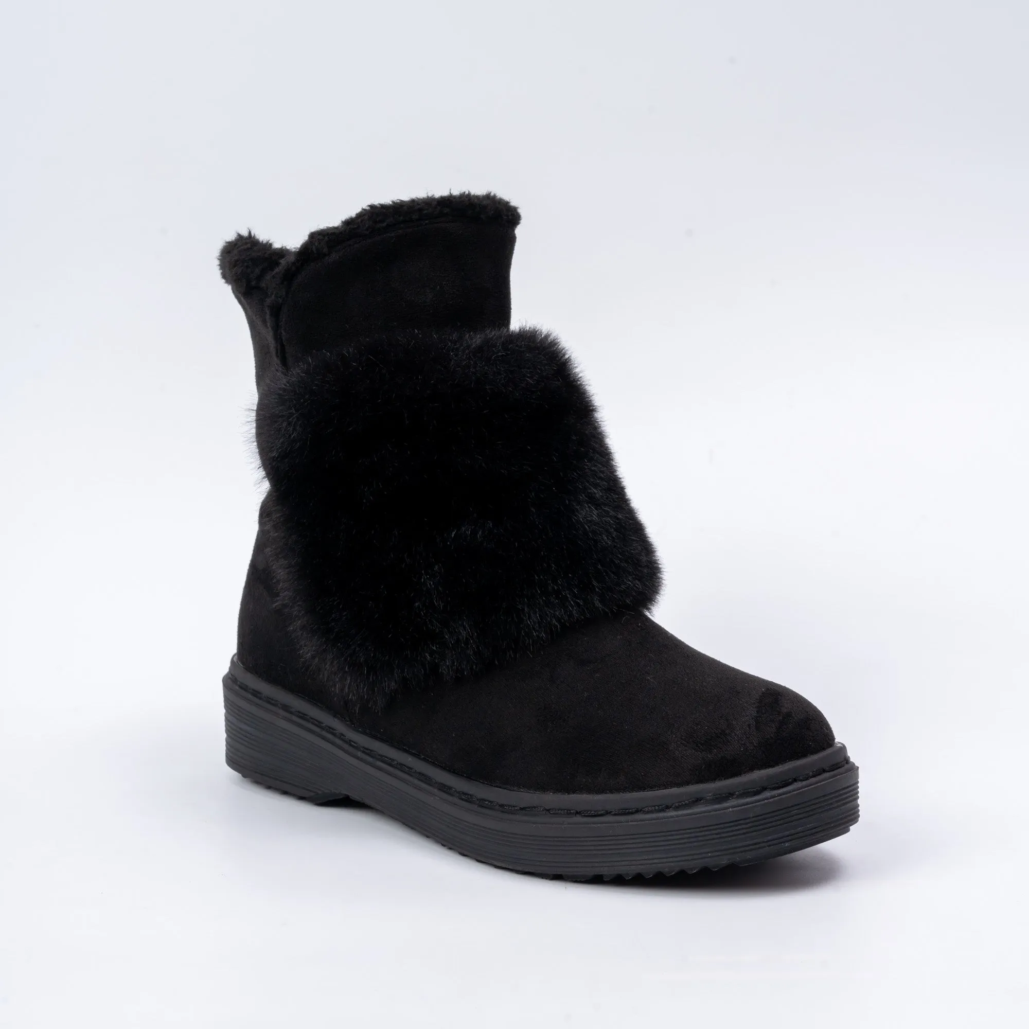 Brazilian Bliss - Black Faux Fur Boots