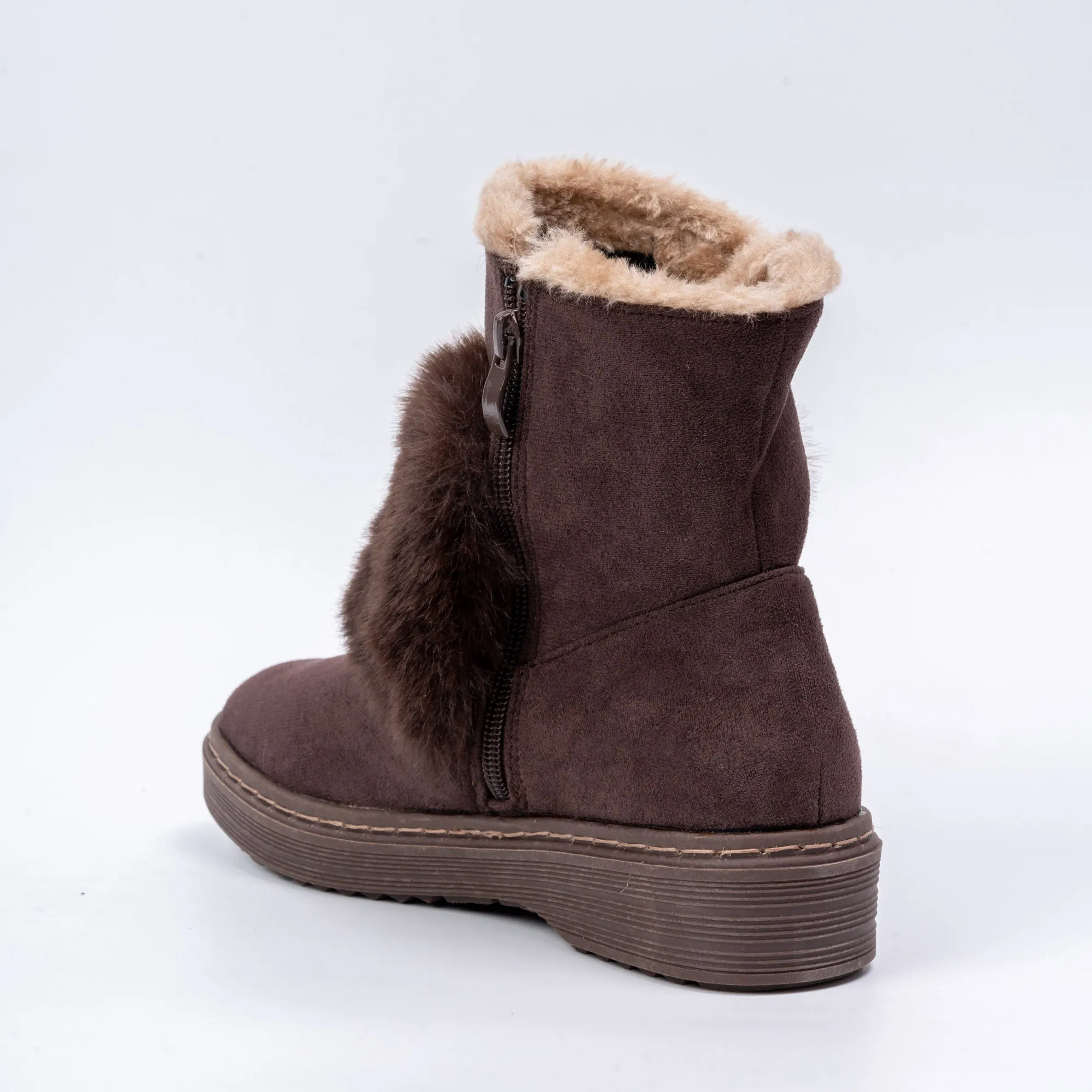 Brazilian Bliss - Coffee Faux Fur Boots
