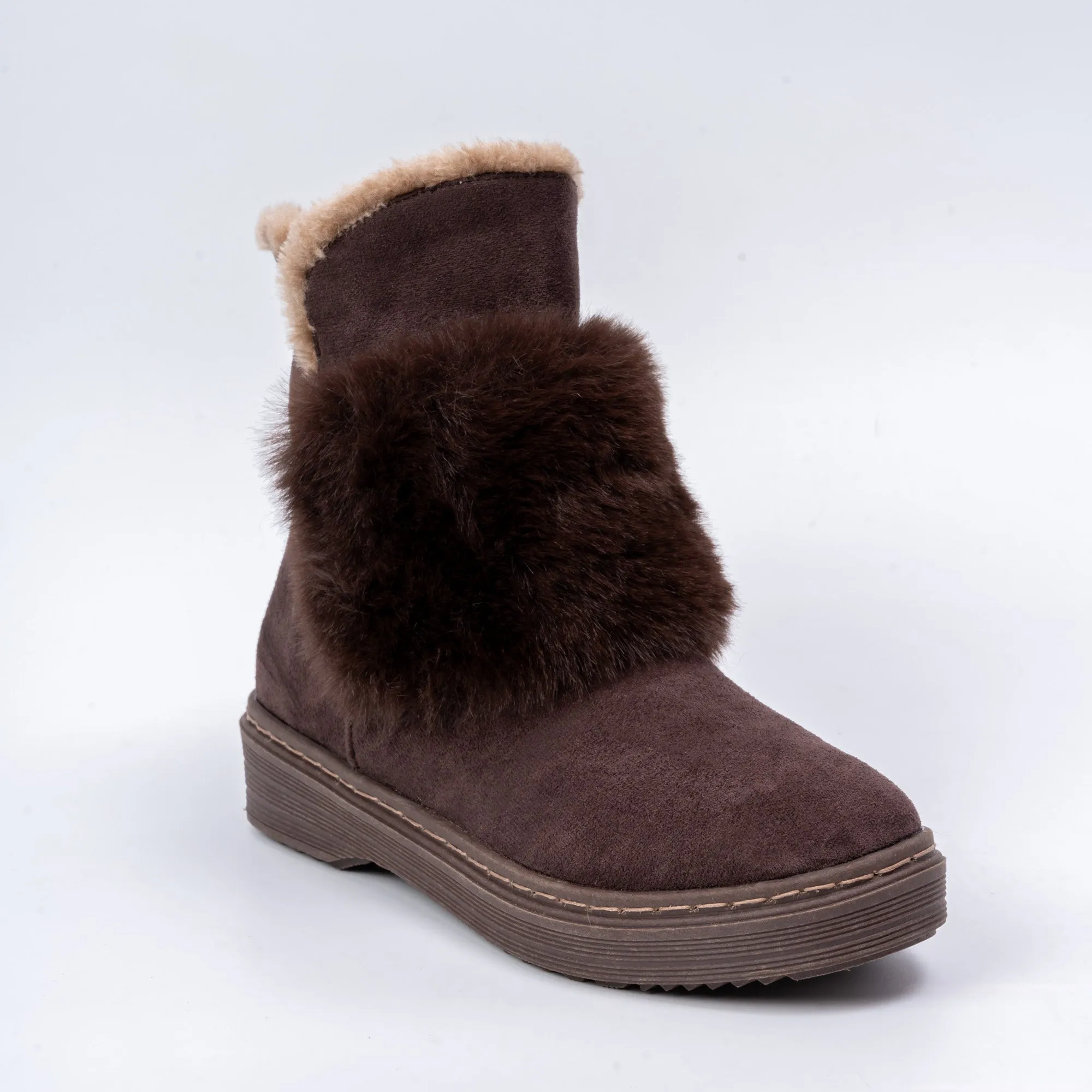 Brazilian Bliss - Coffee Faux Fur Boots