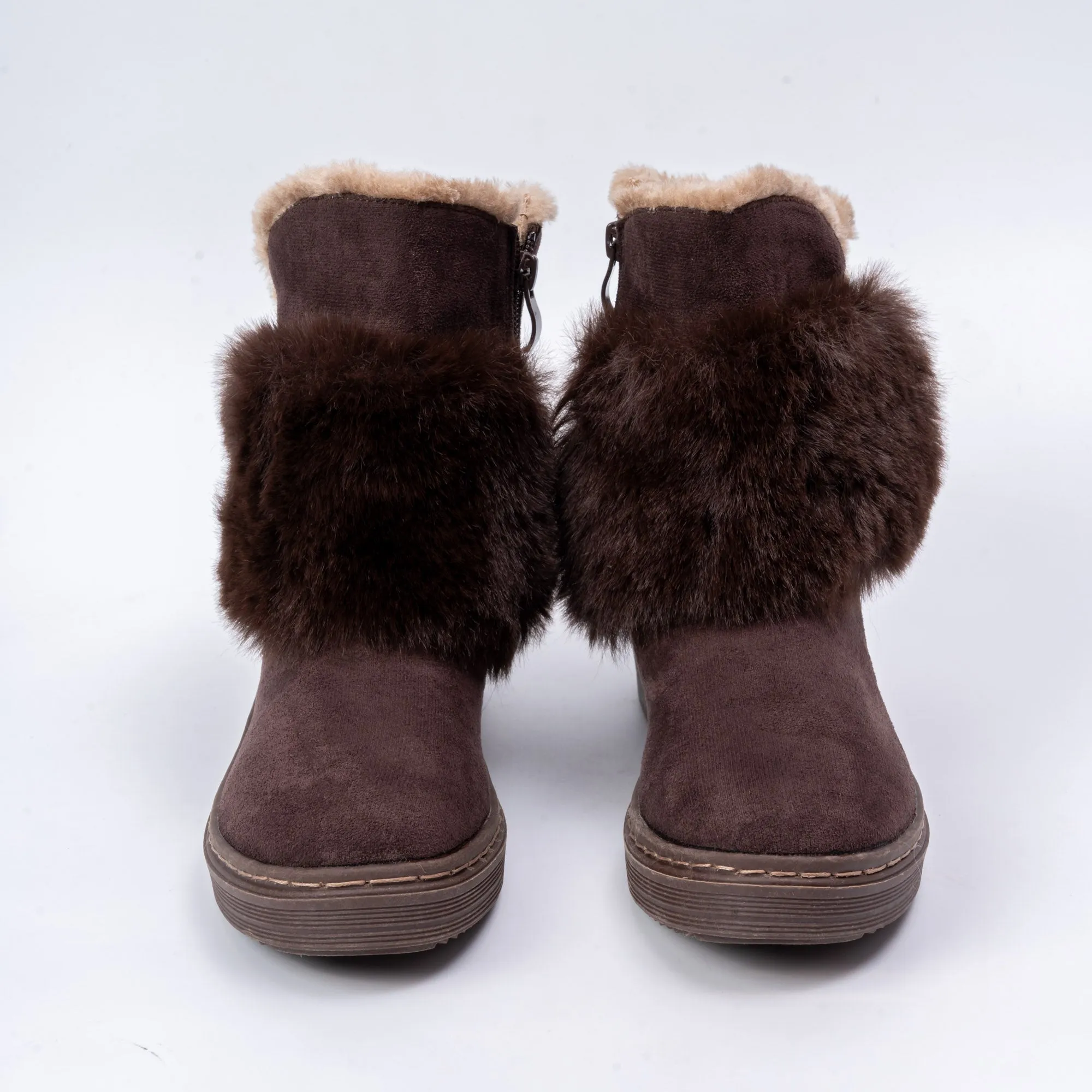 Brazilian Bliss - Coffee Faux Fur Boots