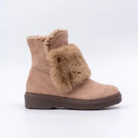 Brazilian Bliss - Khaki Faux Fur Boots