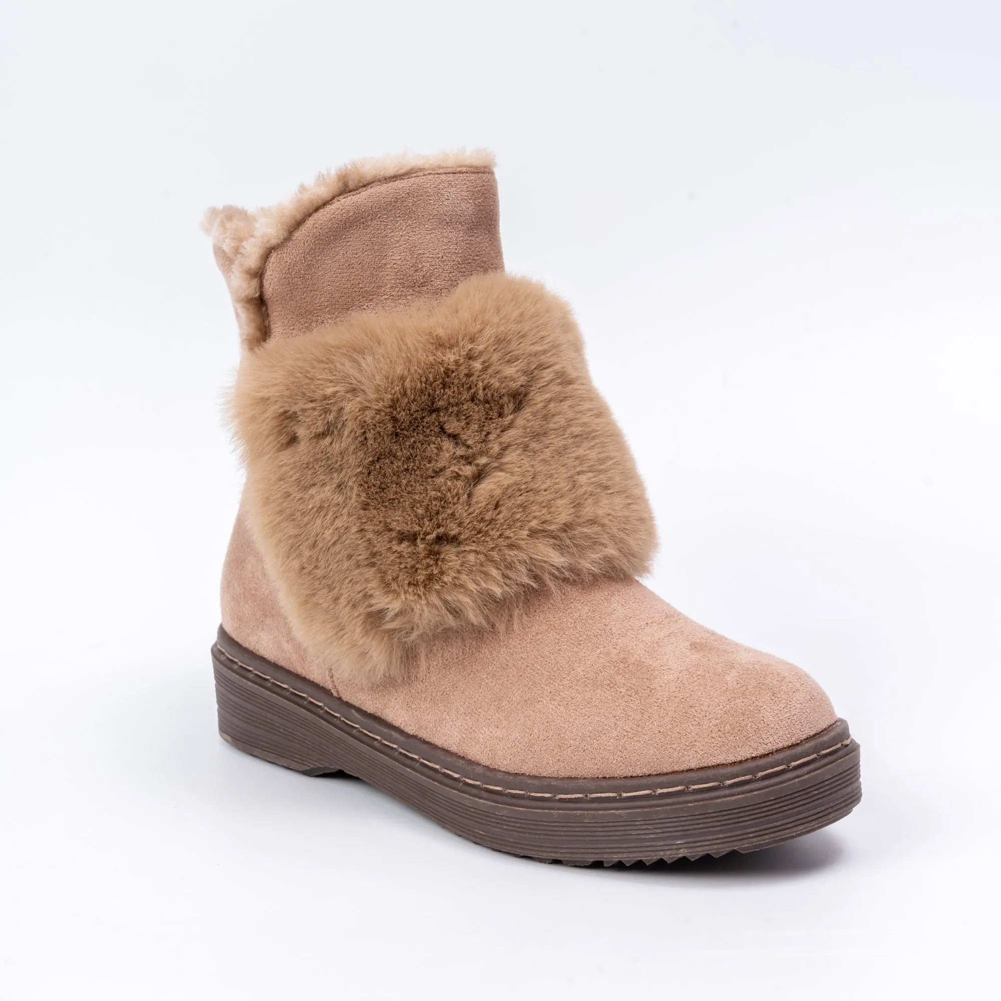 Brazilian Bliss - Khaki Faux Fur Boots