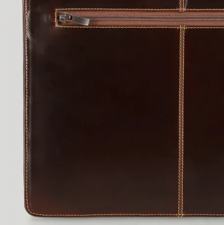 Buckle & Seam Satchel Cara in Brown Leather