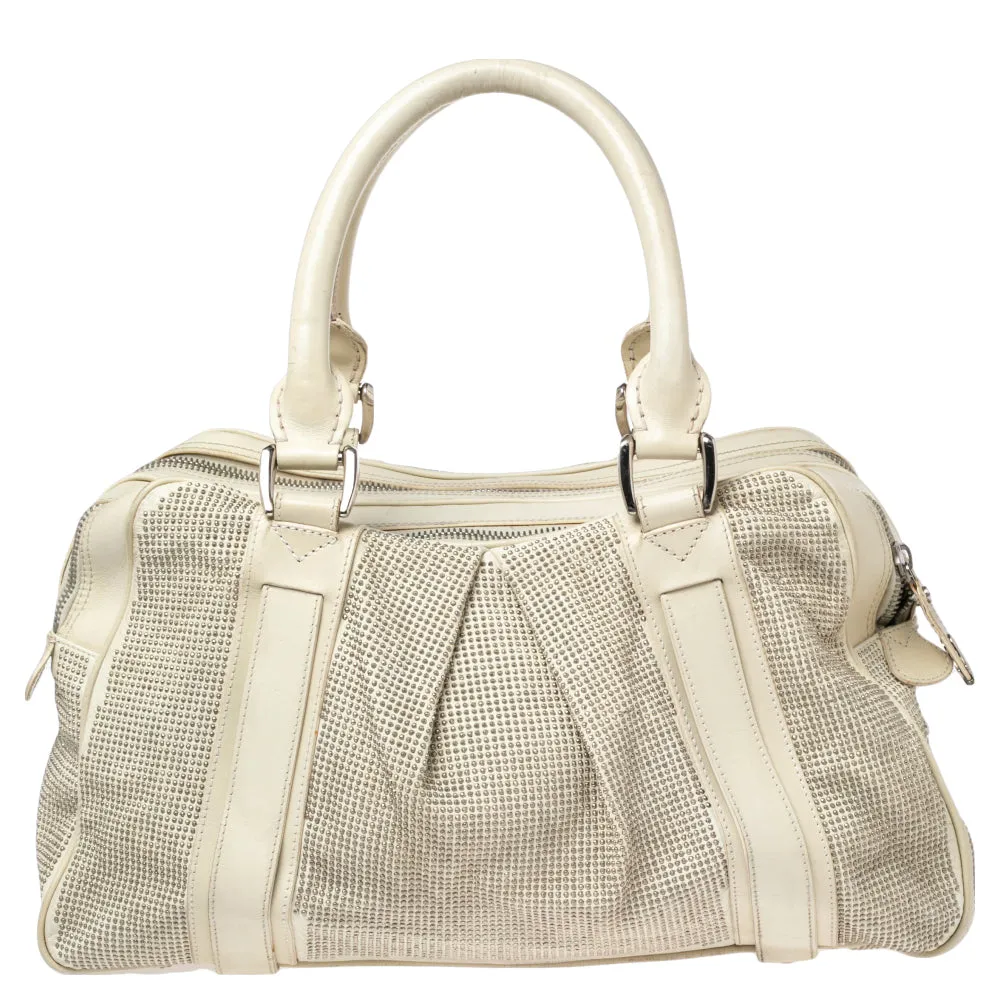 Burberry OffLeather Studded Ashbury Knight Satchel