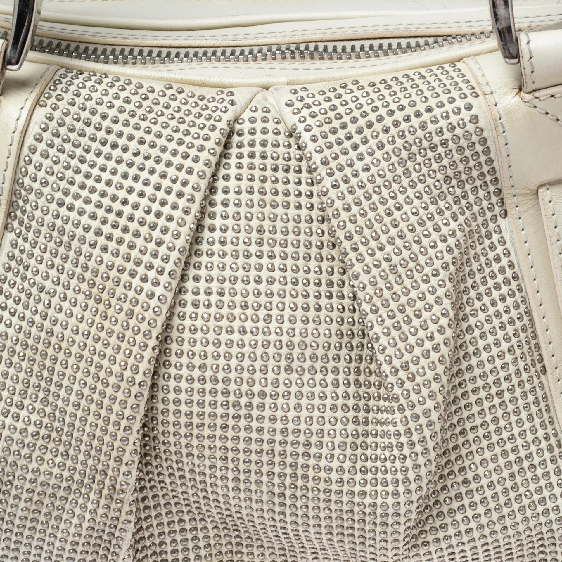 Burberry OffLeather Studded Ashbury Knight Satchel