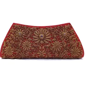 Burgundy Copper Clutch Bag with Star Ruby