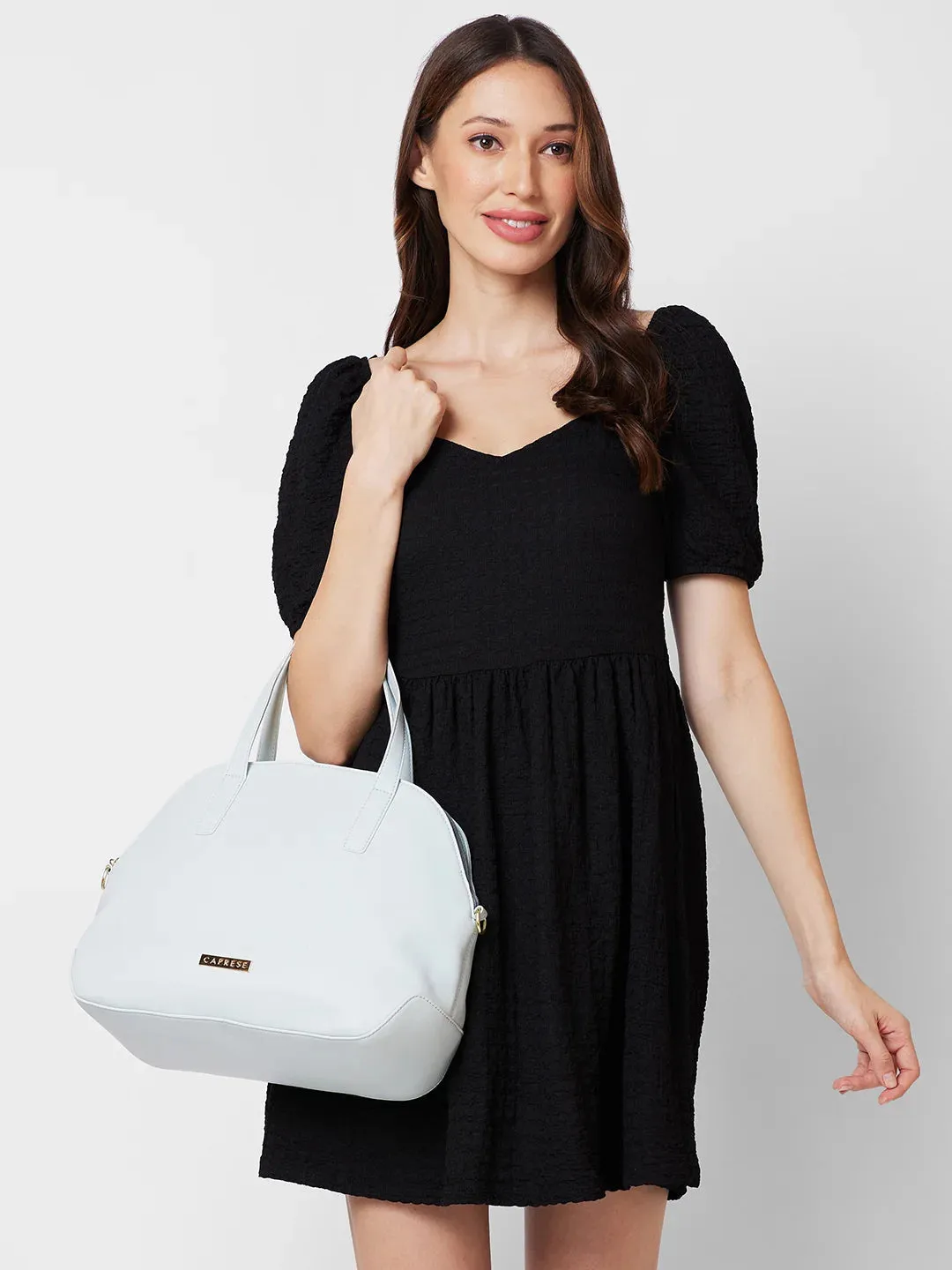 Caprese Jensen Medium Satchel Solid Faux Leather For Women