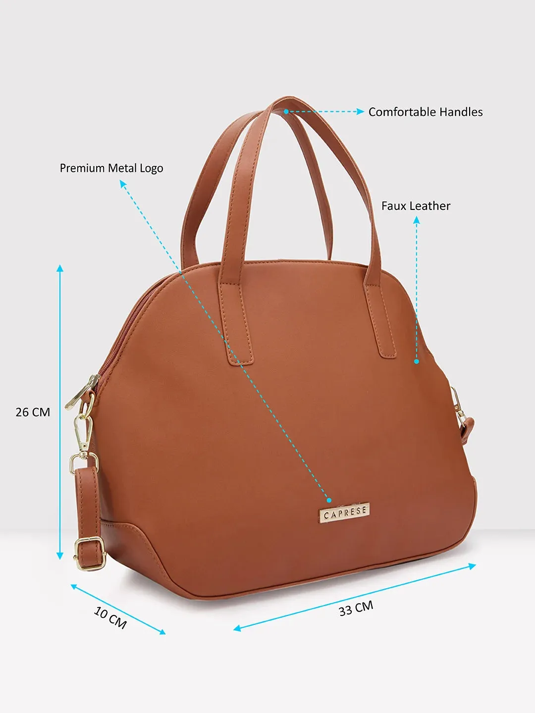 Caprese Jensen Medium Satchel Solid Faux Leather For Women