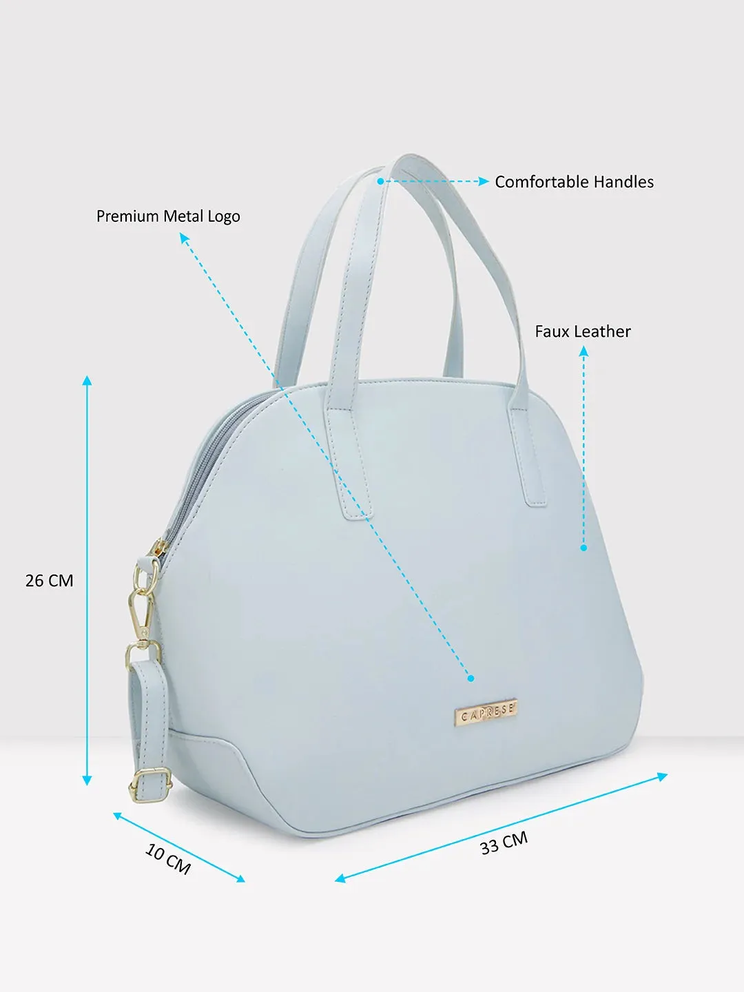 Caprese Jensen Medium Satchel Solid Faux Leather For Women
