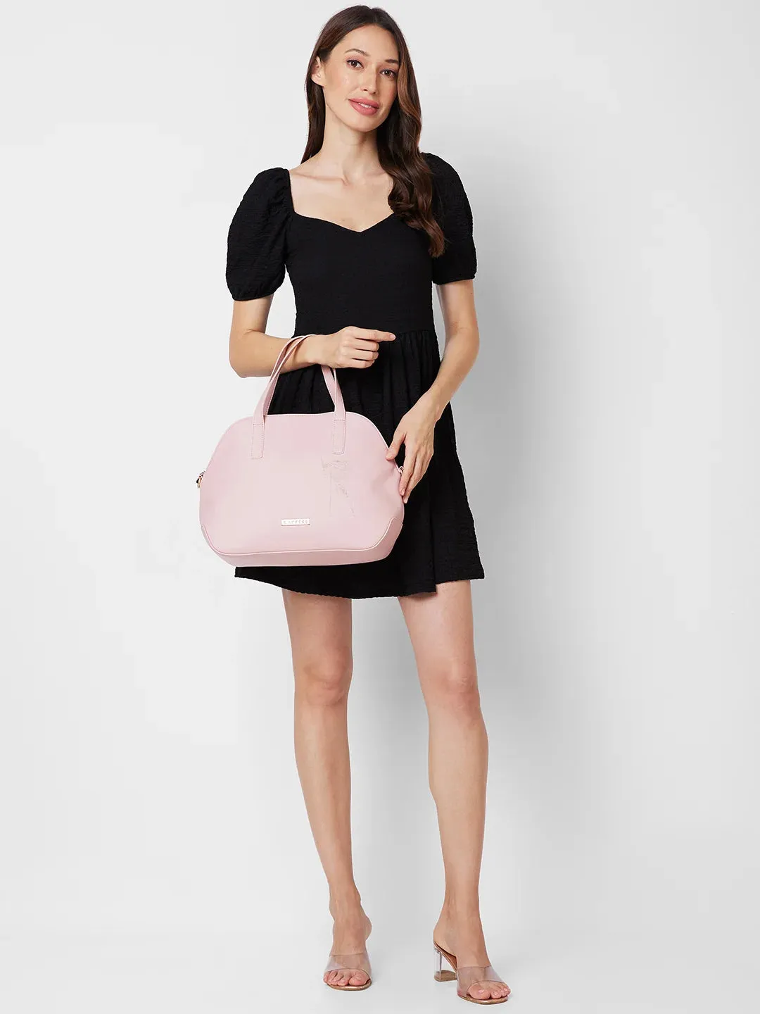 Caprese Jensen Medium Satchel Solid Faux Leather For Women
