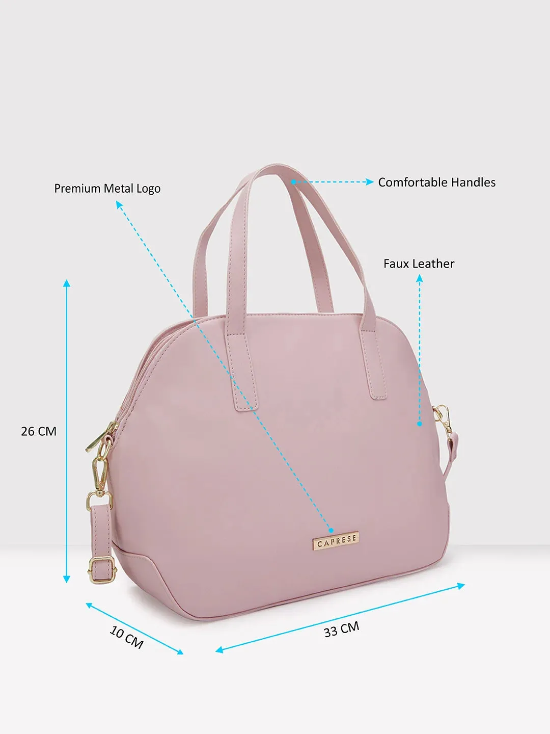 Caprese Jensen Medium Satchel Solid Faux Leather For Women
