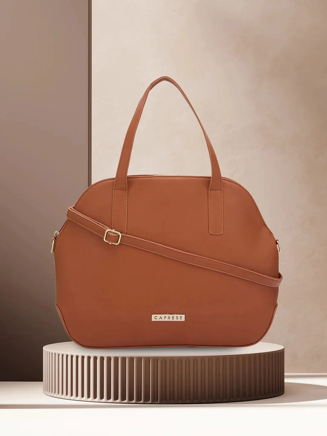 Caprese Jensen Medium Satchel Solid Faux Leather For Women