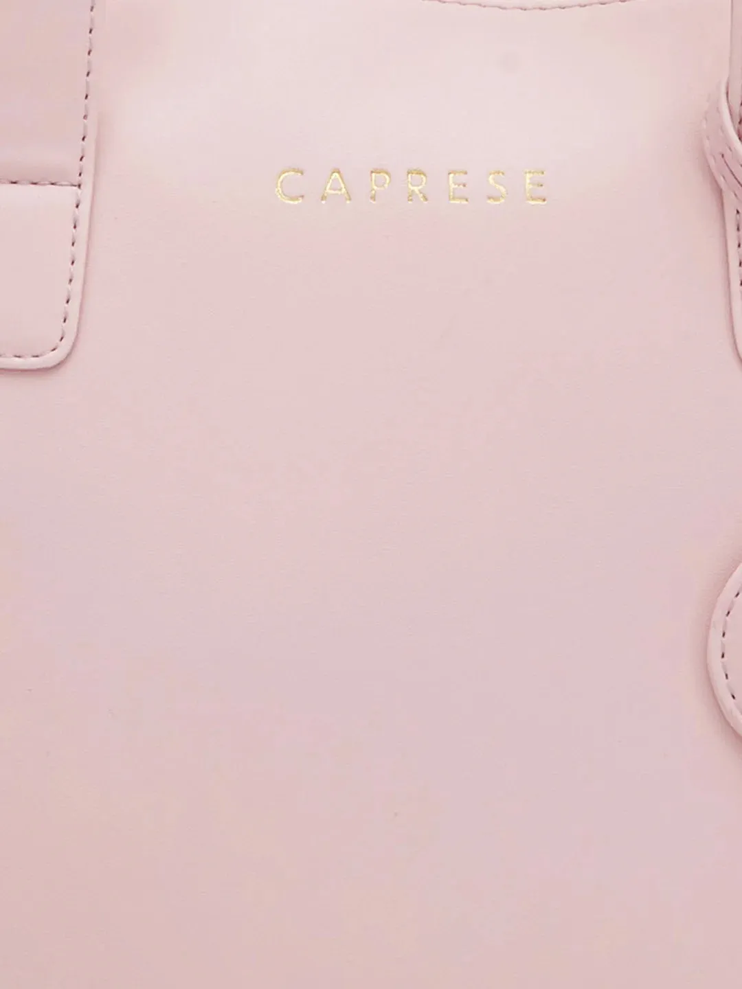 Caprese Jensen Small Satchel Solid Faux Leather For Women Powder Pink