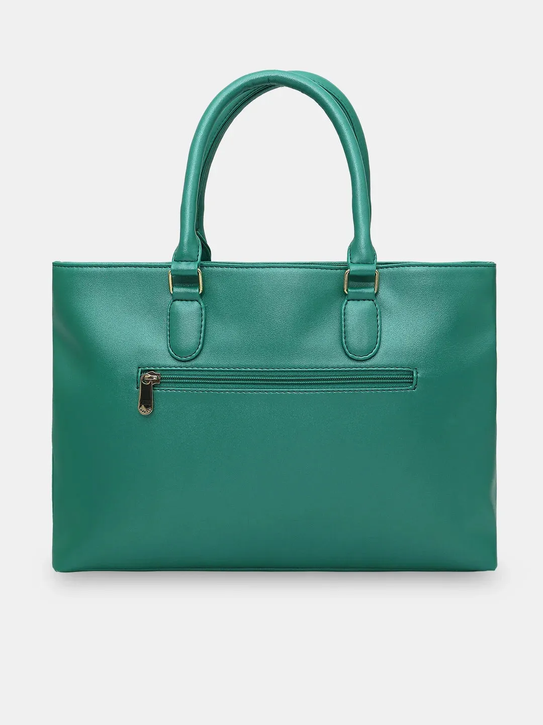 Caprese Juno Medium Satchel Metallic Faux Leather For Women Green