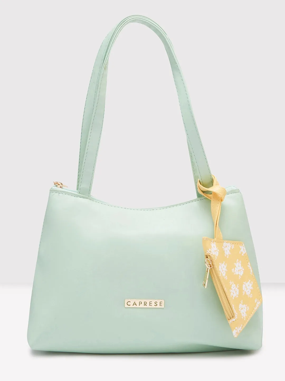 Caprese Pyxis Small Satchel Solid Faux Leather For Women Mint
