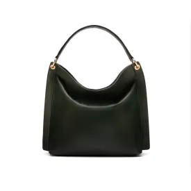 Carol Ann Slouchy Leather Shoulder Bag - Dark Green