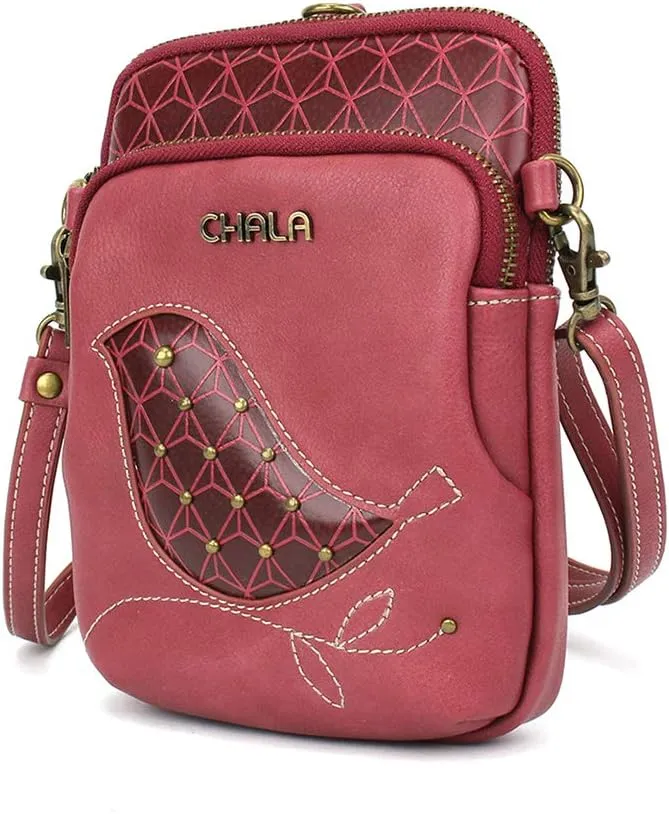 CHALA UNI Cellphone Xbody - Womens RFID Protected Faux Leather Crossbody Bag with Adjustable Strap