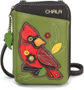 CHALA Wallet Crossbody Cell Phone Purse - Women Faux Leather Multicolor Handbag with Adjustable Strap