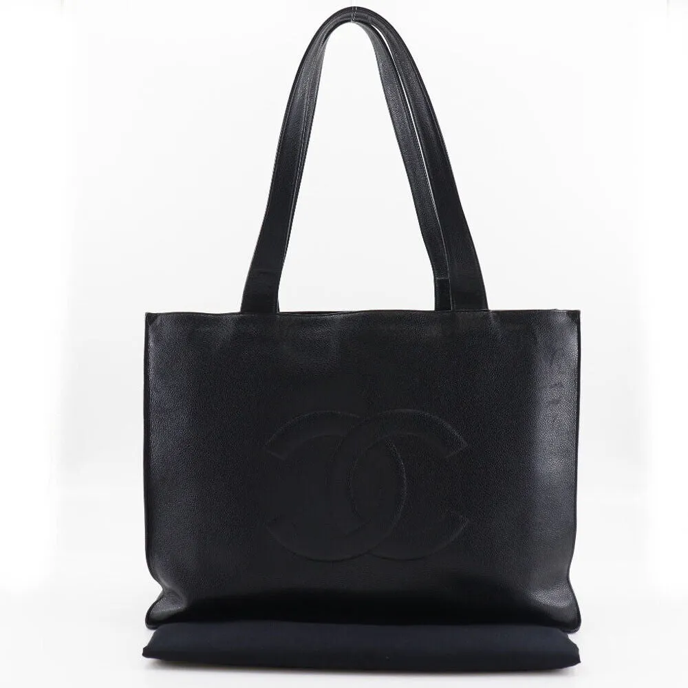 Chanel Coco Mark Tote Bag Black Matt