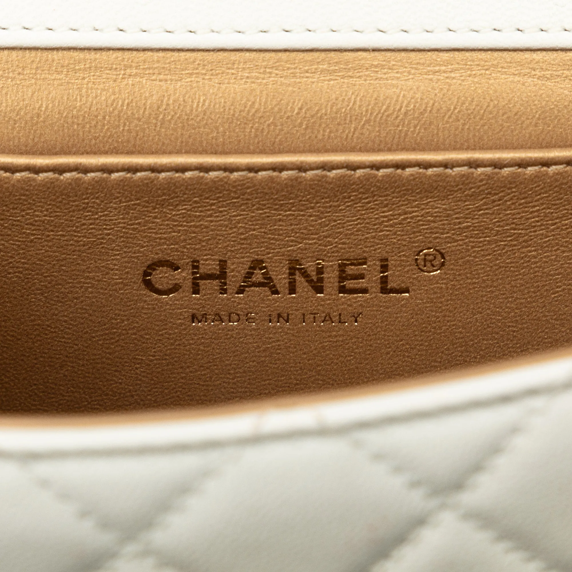 Chanel Small Lambskin Chic Pearls Flap Crossbody Bag