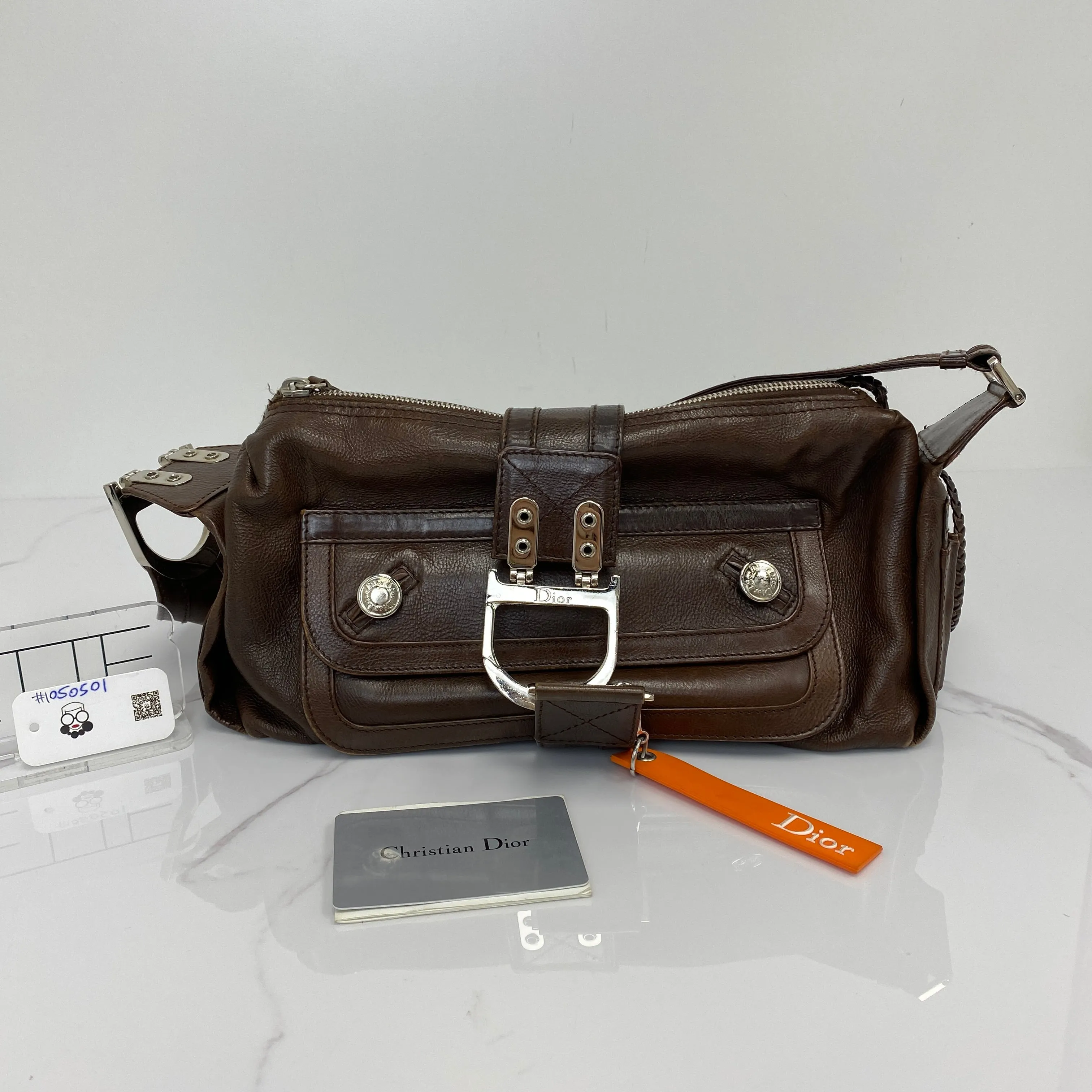 Christian Dior Galliano 2006 Brown Leather Flight