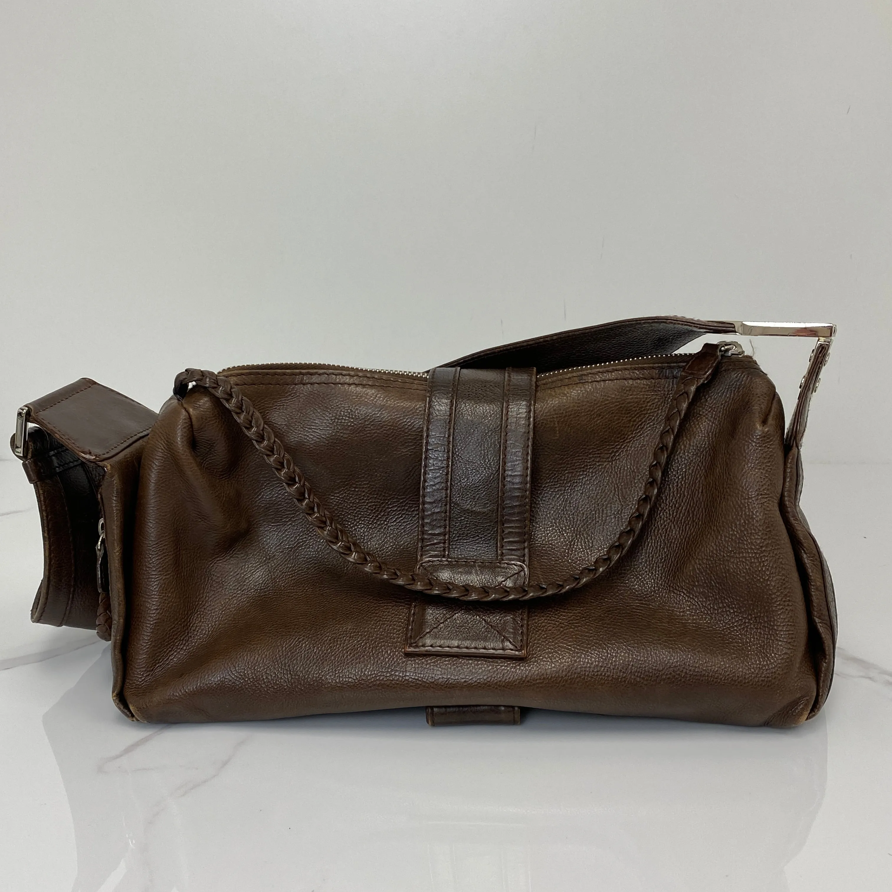 Christian Dior Galliano 2006 Brown Leather Flight