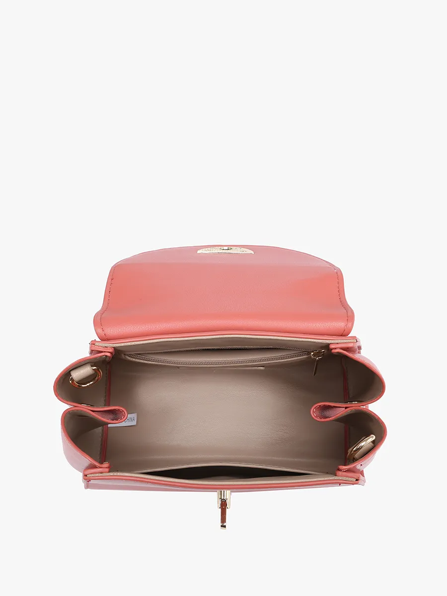 Clarke Vegan Twist Lock Satchel