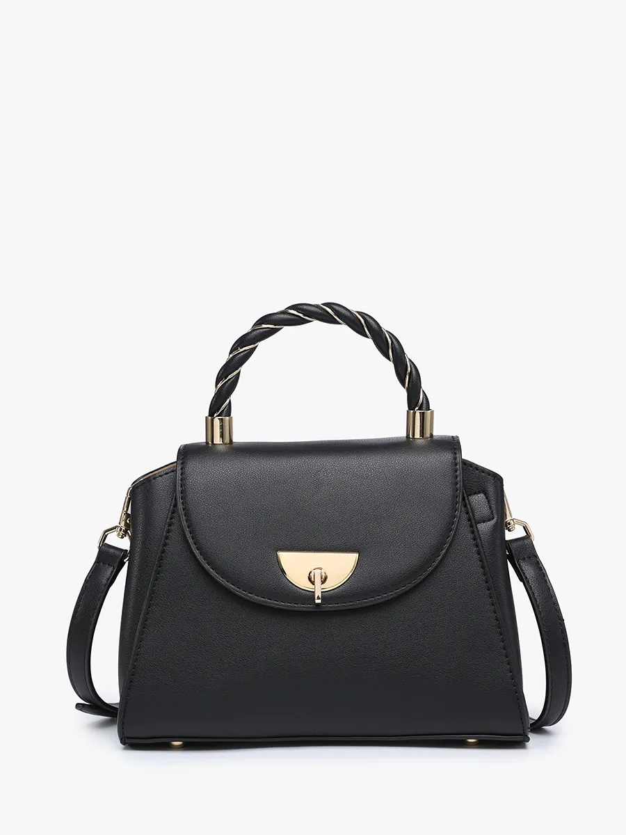Clarke Vegan Twist Lock Satchel