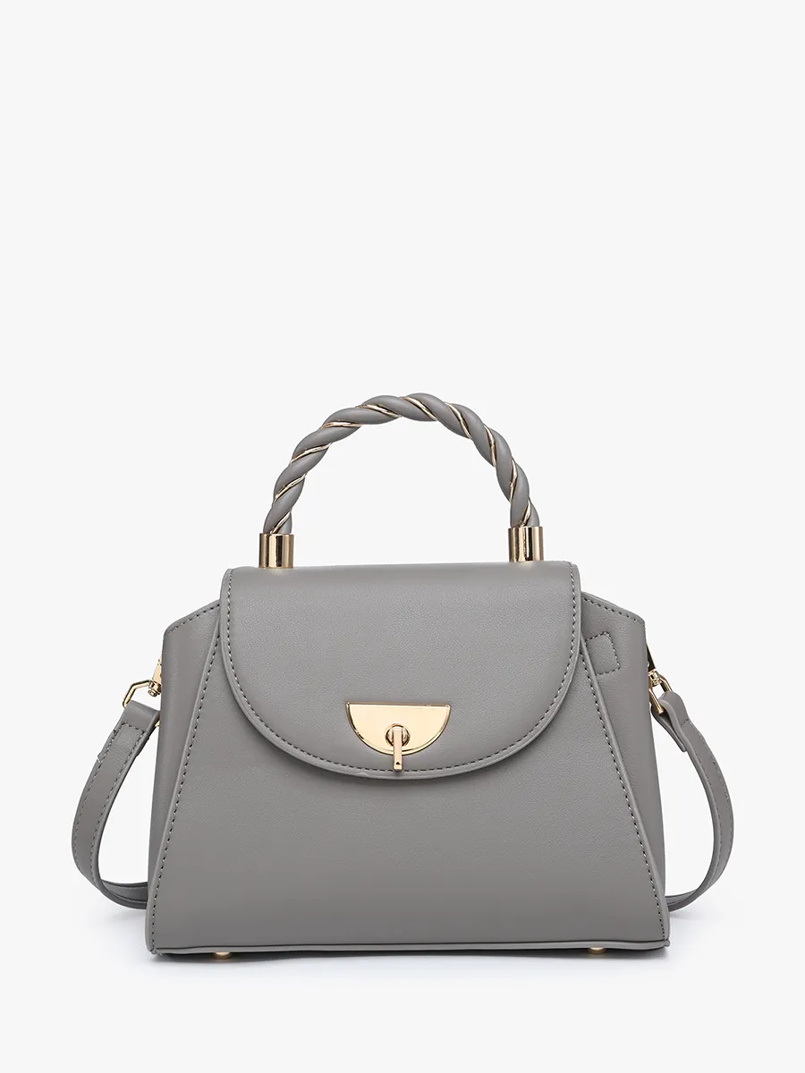 Clarke Vegan Twist Lock Satchel