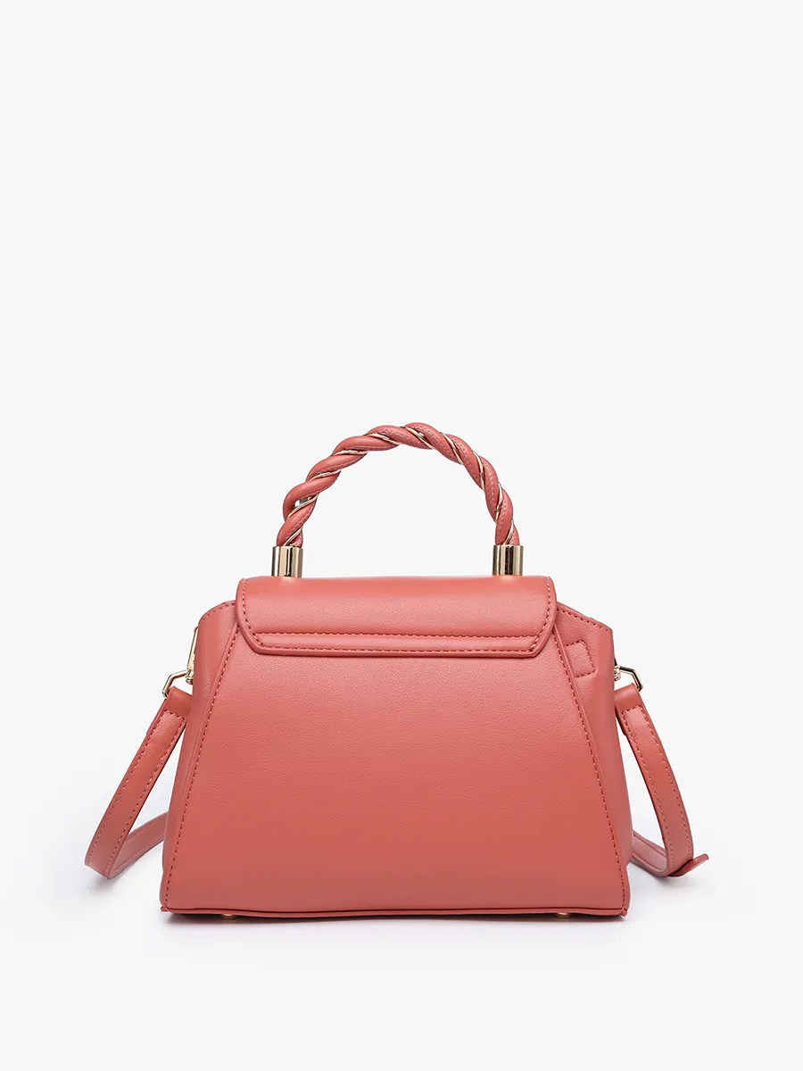 Clarke Vegan Twist Lock Satchel