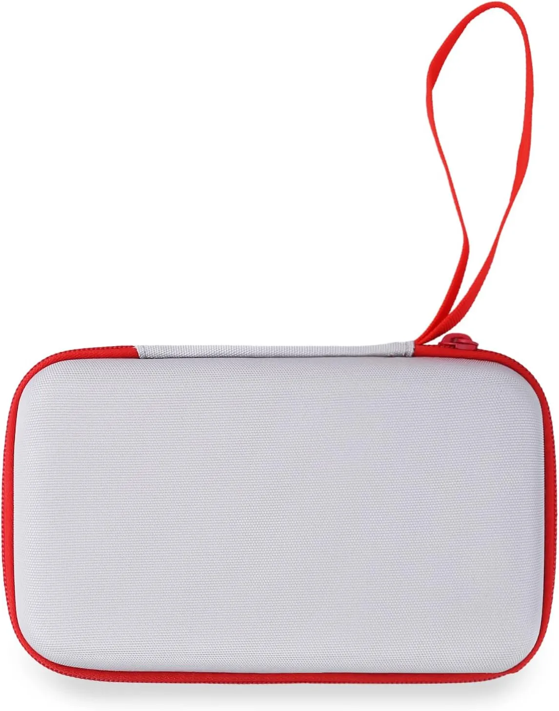 co2CREA Hard Travel Case Compatible with 8BitDo Retro 18 Mechanical Numpad (White Case and Red Zipper)