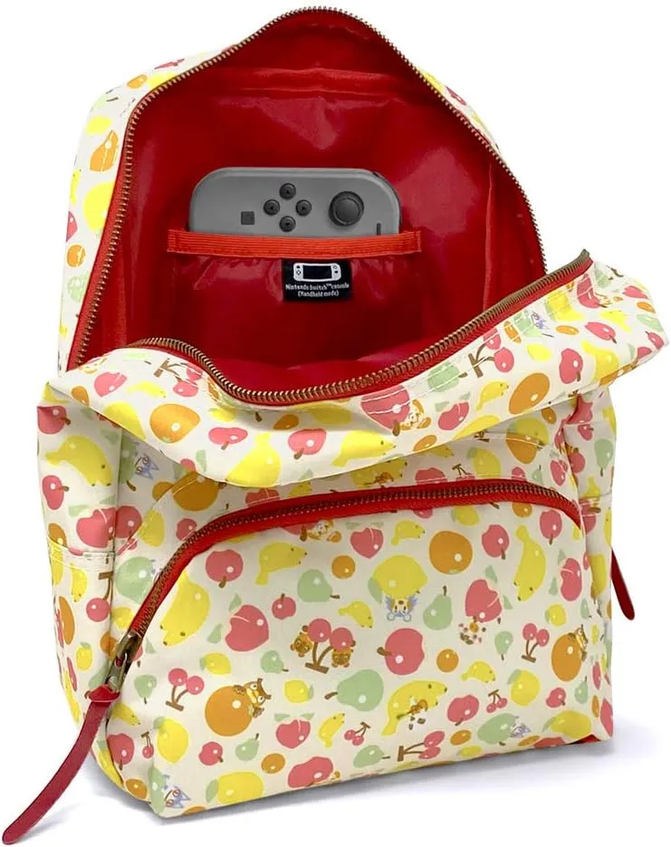 Controller Gear Animal Crossing - Small Backpack Mini Bookbag Travel Bag for Console & Accessories - Fruit Pattern
