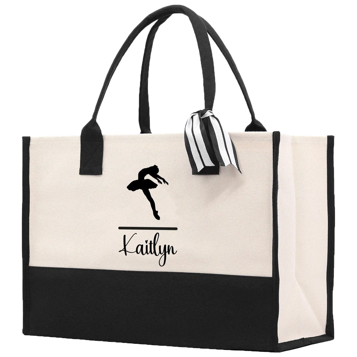 Dance Personalized Tote Bag Ballet Bag Gymnastic Bag Ballerina Bag Dancer Gift Dance Teacher Gift Dance Student Bag Custom for Women Girls