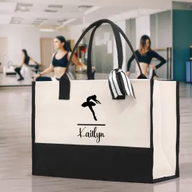 Dance Personalized Tote Bag Ballet Bag Gymnastic Bag Ballerina Bag Dancer Gift Dance Teacher Gift Dance Student Bag Custom for Women Girls
