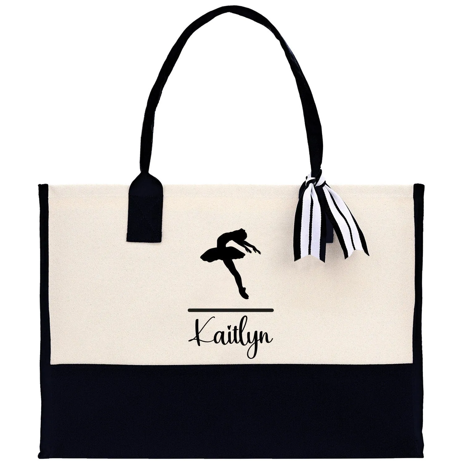 Dance Personalized Tote Bag Ballet Bag Gymnastic Bag Ballerina Bag Dancer Gift Dance Teacher Gift Dance Student Bag Custom for Women Girls