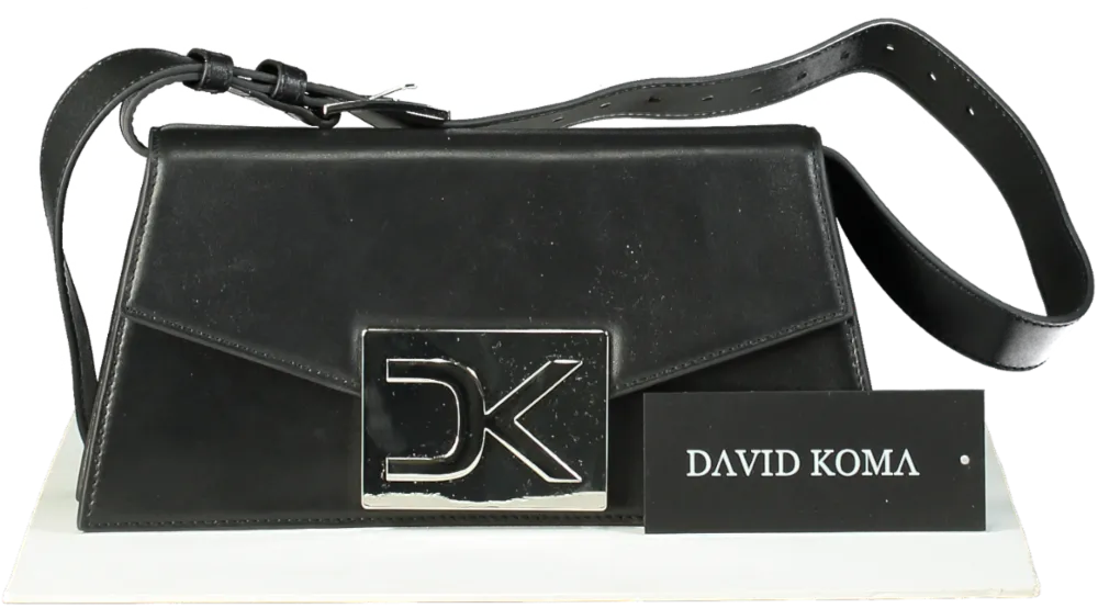 David Koma Black DK City Leather Bag