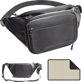Diaper Fanny Bag With Changing Pad, YKK Zippers,Wipes Pocket,Unisex,Stylish,for Excursions Short Quickly Day Out