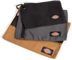 Dickies Set of 3 Small Canvas Utility Pouches, Zippered, for Organizing Small Tools and Fasteners, Grey/Tan/Black