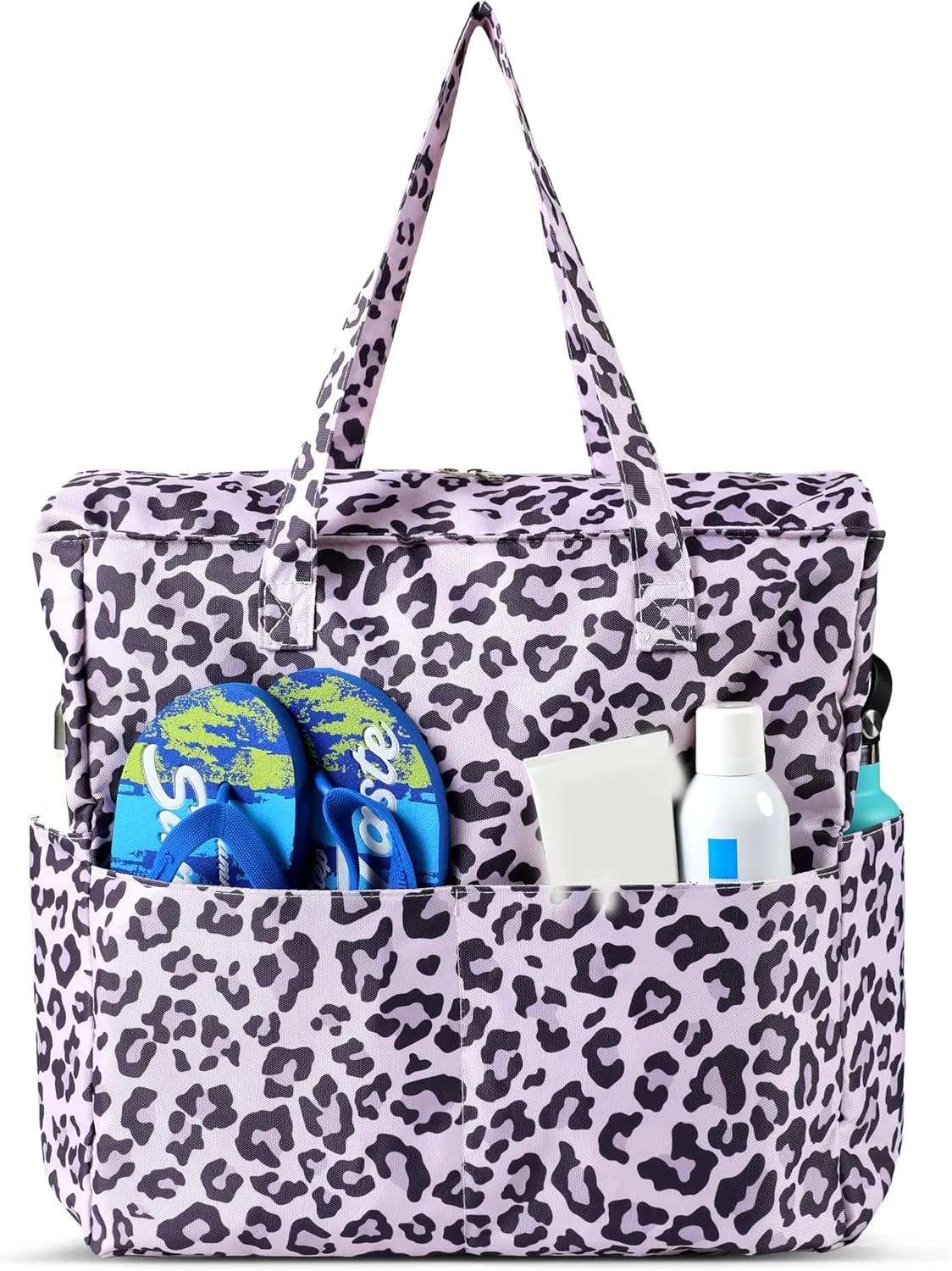 DOFOWORK Beach Bags for Women - Large Beach Bag Tote with Wet Pocket, Waterproof Sandproof with Zipper