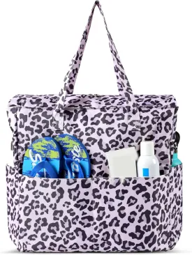 DOFOWORK Beach Bags for Women - Large Beach Bag Tote with Wet Pocket, Waterproof Sandproof with Zipper