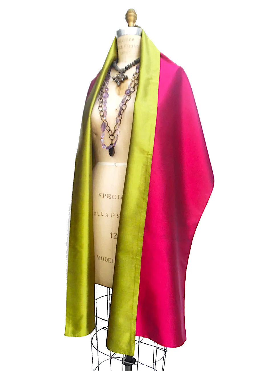Double Sided Evening Shawl Garnet Combinations