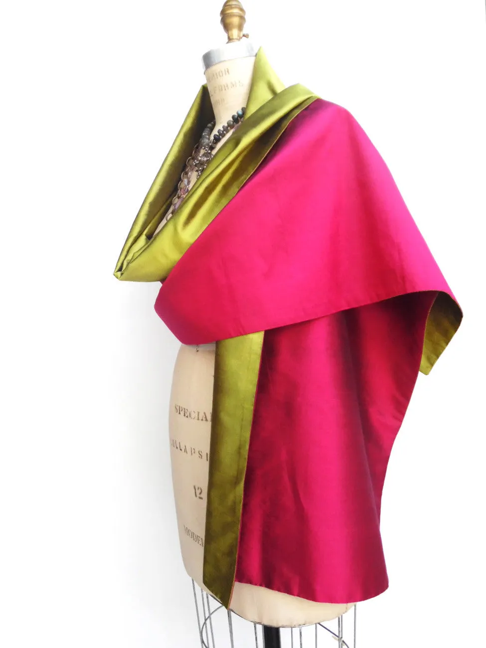 Double Sided Evening Shawl Garnet Combinations