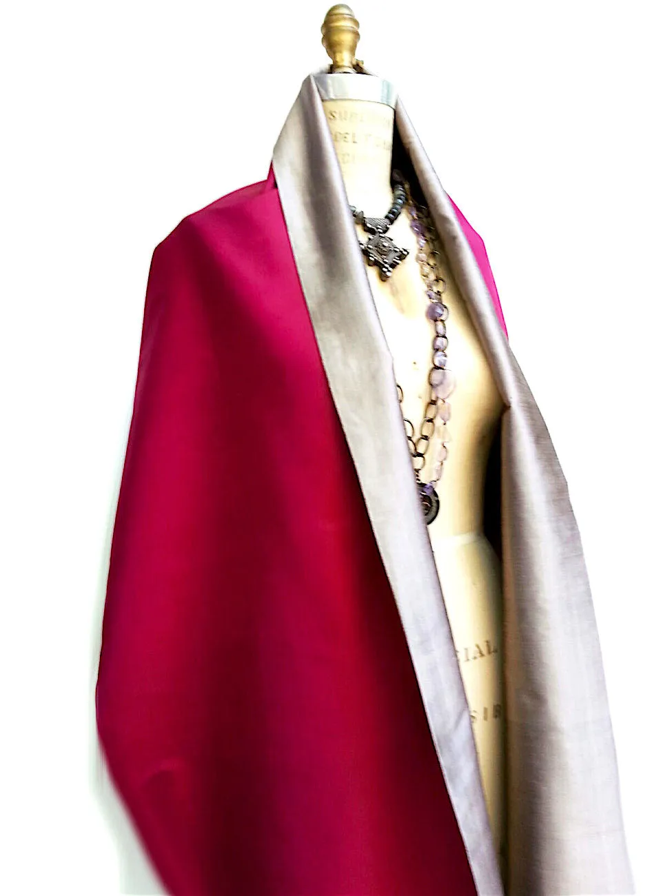Double Sided Evening Shawl Garnet Combinations