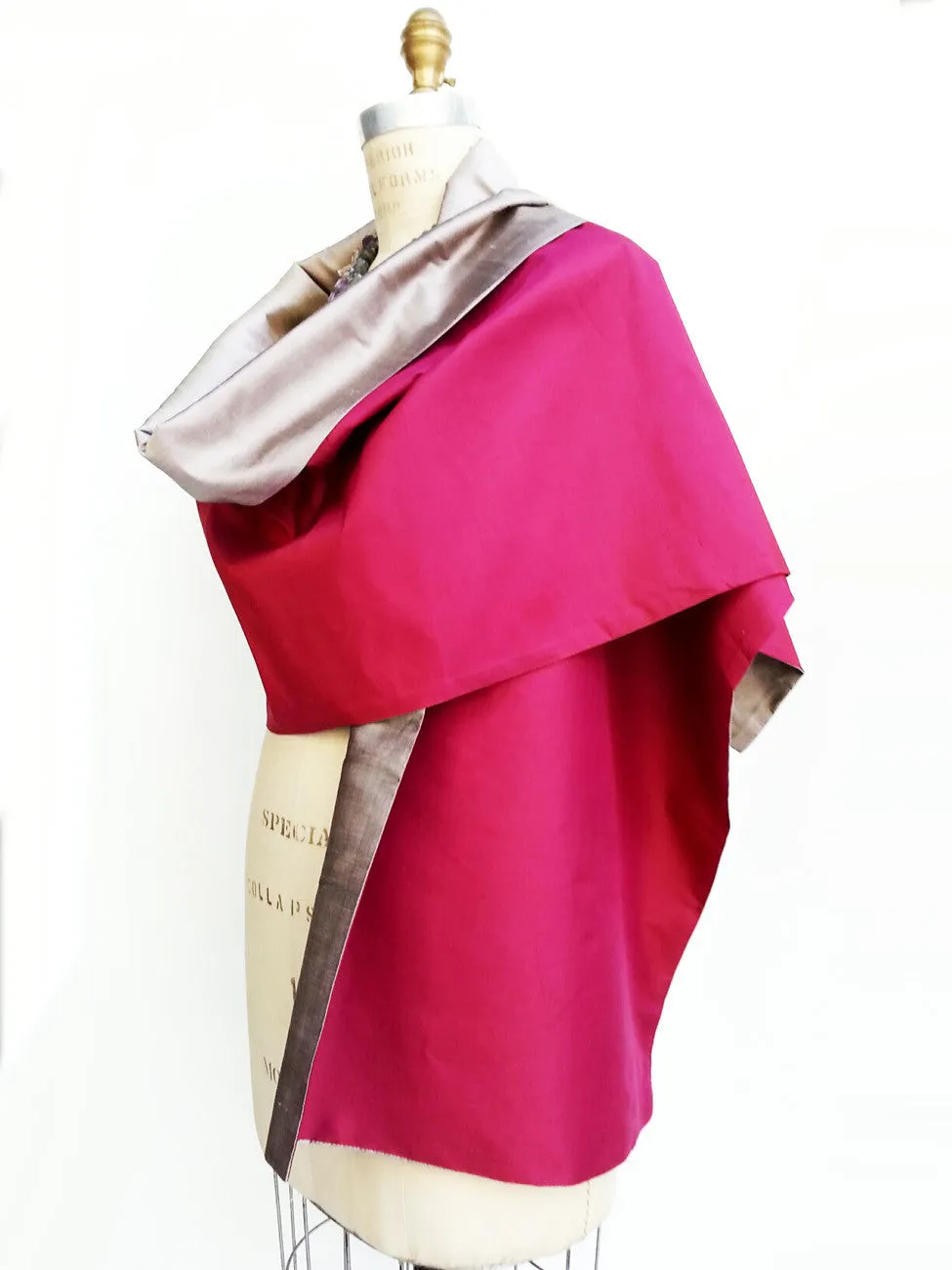 Double Sided Evening Shawl Garnet Combinations
